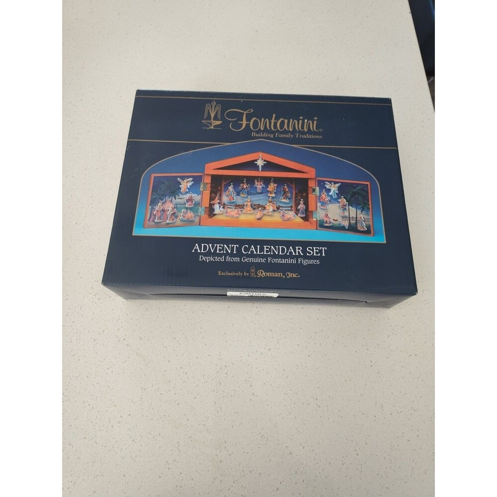 Fontanini Advent Calendar Set Nativity 2003 Roman Inc. Decor Open Box